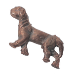 COCKER SPANIEL DOG Figurine Statue Cast Iron Rustic Brown - 2× 1 Inches