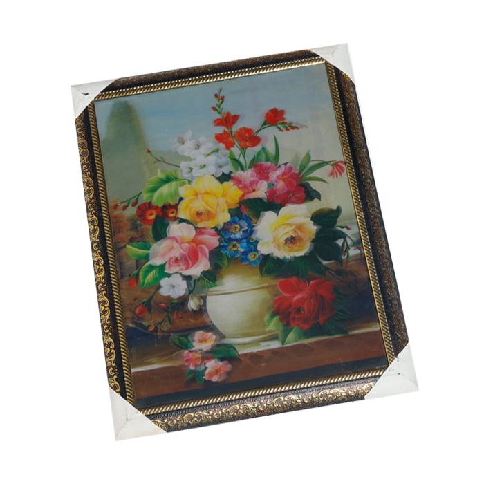 Flower Painting 3D Photo Frame - 14 × 17 Inches