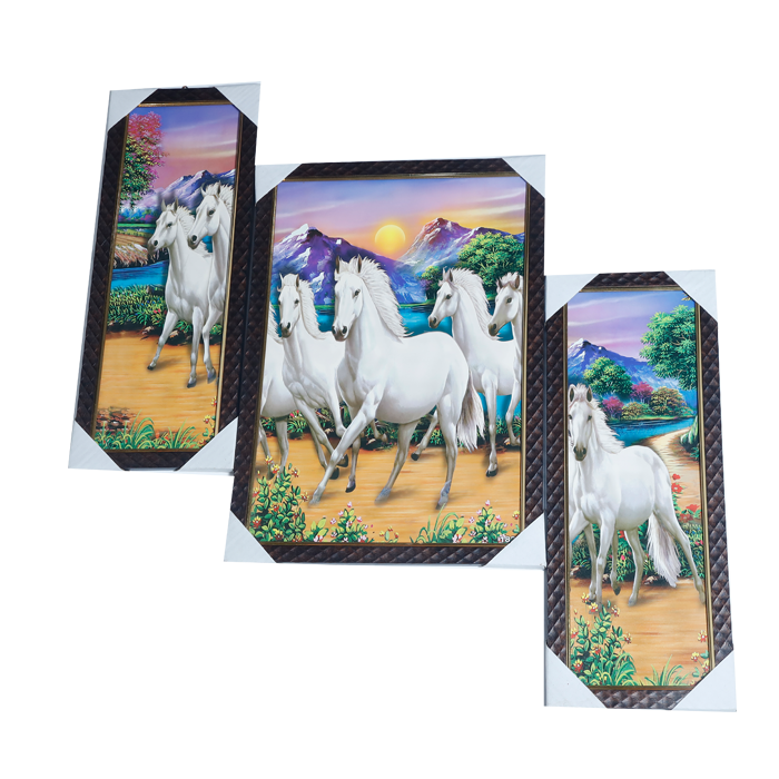 Wooden Horse Wall Frame- 19× 15 Inches