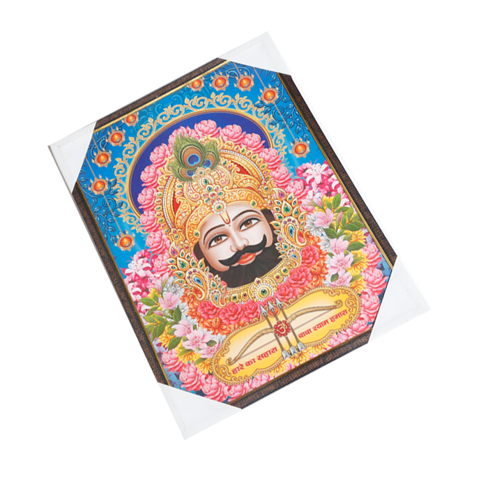 Jai Shree Shyam Baba Photo Frame - 25× 19 Inches | For Pooja Temple | Home Decor And Gifts