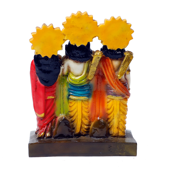 Ram Darbar Marble Dust Murti Idol - 6 × 5Inches| For Pooja Temple And Home Decor