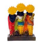 Ram Darbar Marble Dust Murti Idol - 6 × 5Inches| For Pooja Temple And Home Decor