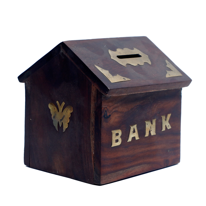 Wood Coin Bank for Kids and Adults
