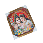 Lord Shiva Family Photo Frame - 12 × 10 Inches | For Pooja Temple | Home Decor And Gifts