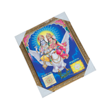Lord Vishnu Bhagwan And Goddess Lakshmi Photo Frame - 12 × 10 Inches | For Pooja Temple | Home Decor And Gifts