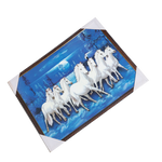 7 Running Vastu Shastr White Horse Photo Frame - 19 × 25 Inches | For Home Decor And Gifts