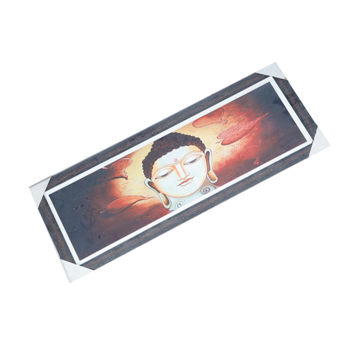 Lord Buddha Ji Photo Frame - 14 × 38 Inches | For Pooja Temple | Home Decor And Gifts