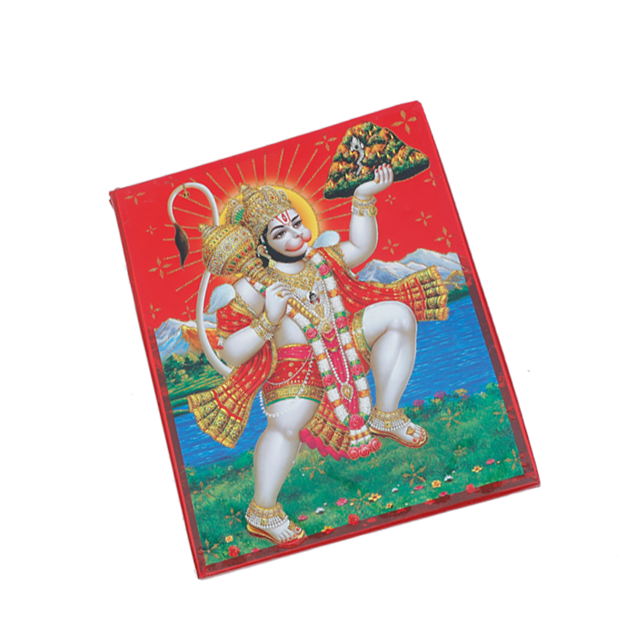 Hanuman Ji Holding A Mountain In His hand Photo Frame - 12 x 8 Inches | For Pooja Temple | Home Decor And Gifts
