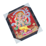 Lord Ganesha Photo Frame - 11 × 10 Inches | For Pooja Temple | Home Decor And Gifts