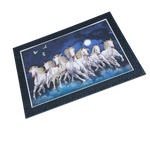 7 Running Vastu Shastr White Horse Photo Frame - 14 × 20 Inches | For Home Decor And Gifts