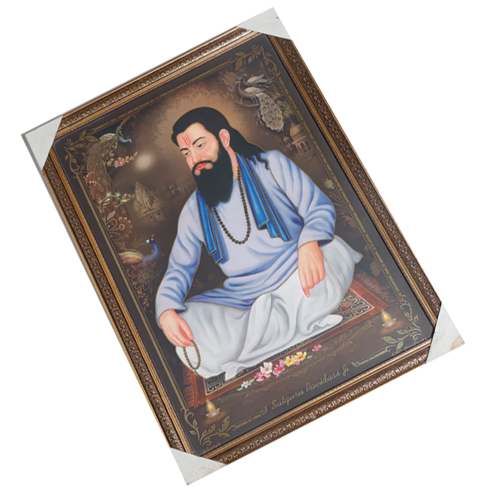 Sant Ravidas Maharaj Photo Frame - 30 × 23 Inches | For Pooja Temple | Home Decor And Gifts