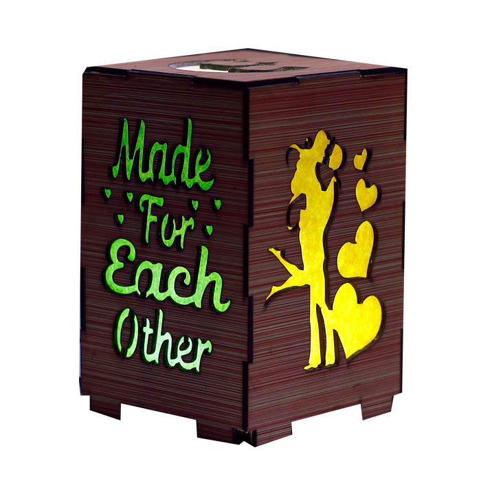 Arton Led Starlight Wooden Night Lamp - 6 × 4 Inches | Gift For Bride And Home Decor