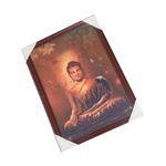 Lord Buddha Ji Photo Frame - 22 × 16 Inches | For Pooja Temple | Home Decor And Gifts