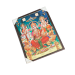 Lord Ganesha, Goddess Lakshmi Mata And Saraswati Mata Photo Frame - 25 × 19 Inches | For Pooja Temple | Home Decor And GIfts