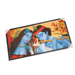 Lord Krishna And Goddess Radha Photo Frame - 20 × 40 Inches | For Pooja Temple | Home Decor And Gifts