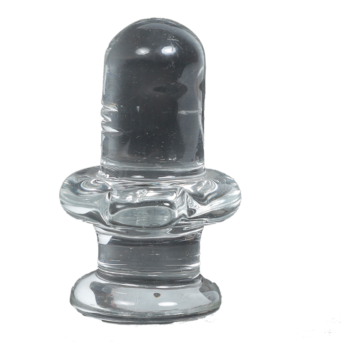 Lightweight Indian Religious Polished Finish Glass Shivling - 3 × 3 Inches