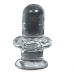 Lightweight Indian Religious Polished Finish Glass Shivling - 3 × 3 Inches