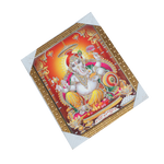 Lord Ganesha Photo Frame - 13 × 11 Inches | For Pooja Temple | Home Decor And Gifts