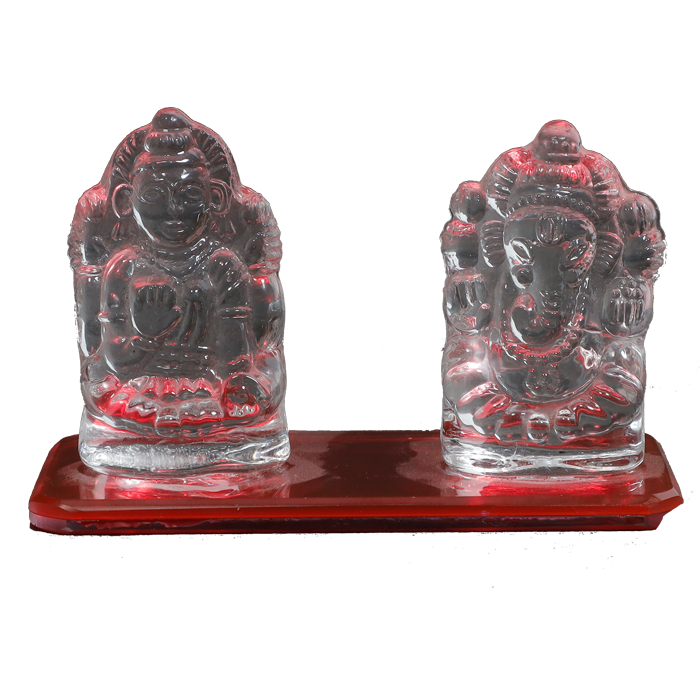 Red Laxmi Ganesh - 3 × 4 Inches