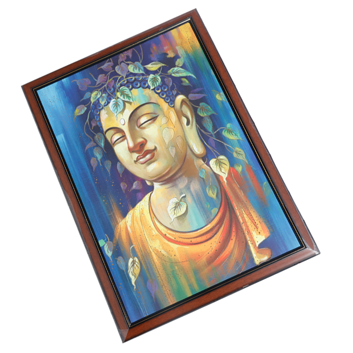 Lord Buddha Ji Photo Frame - 30 × 22 Inches | For Pooja Temple | Home Decor And Gifts