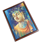 Lord Buddha Ji Photo Frame - 30 × 22 Inches | For Pooja Temple | Home Decor And Gifts