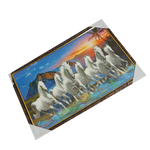 7 Running Vastu Shastr White Horse Photo Frame - 20 × 13 Inches | For Home Decor And Gifts