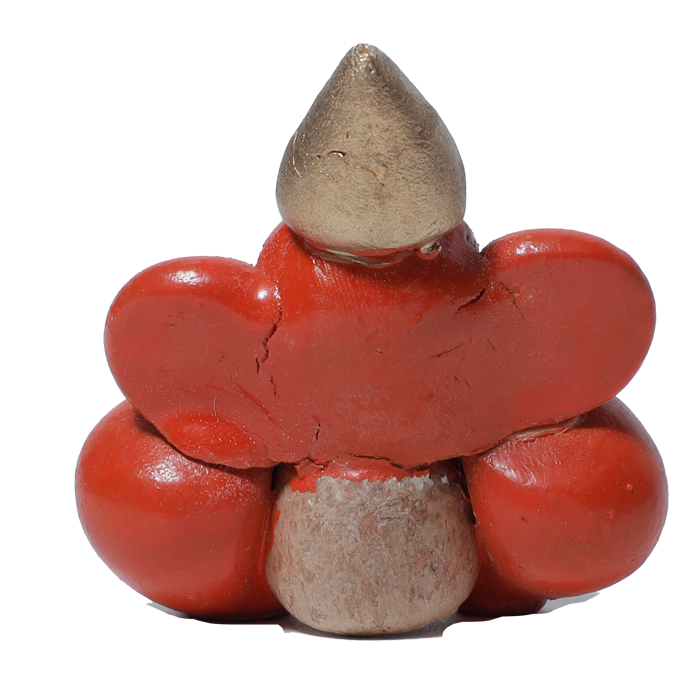 Craftam Polyresin Orange Ganesha Statue for Car Dashboard God Ganesh- 2.5 × 2 Inches