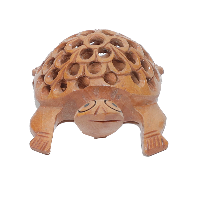 Wooden Tortoise - 3 × 1.5 Inches