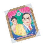 Dr. Bhim Rao Ambedkar And Lord Buddha Photo Frame - 11 × 10 Inches | For Educational Institutions | Home Decor | Public Places And Gifts