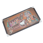 Lord Krishna And Goddess Radha With Gopis Photo Frame - 20 × 40 Inches | For Pooja Temple | Home Decor And Gifts