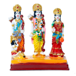 Ram Darbar Marble Dust Murti Idol - 5 × 3 Inches | For Pooja Temple And Home Decor