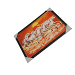 7 Running Vastu Shastr White Horse Photo Frame - 20 × 13 Inches | For Home Decor And Gifts