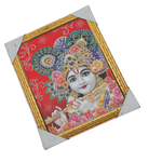 Lord Krishna With Fluite Photo Frame - 12 × 10 Inches | For Pooja Temple | Home Decor And Gifts