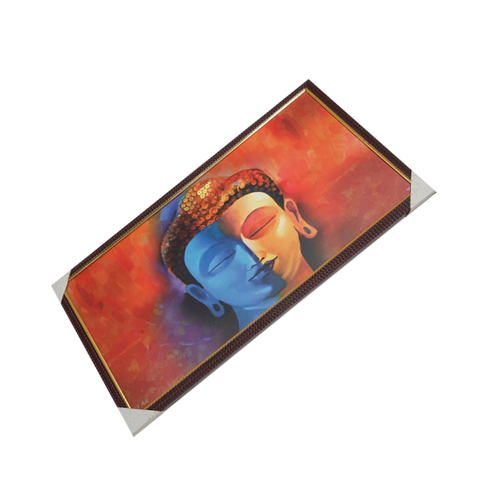 Lord Buddha Ji Photo Frame - 26 × 14 Inches | For Pooja Temple | Home Decor And Gifts