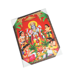 Shree Satyanarayan Bhagwan Photo Frame - 25 × 19 Inches | For Pooja Temple | Home Decor And GIfts