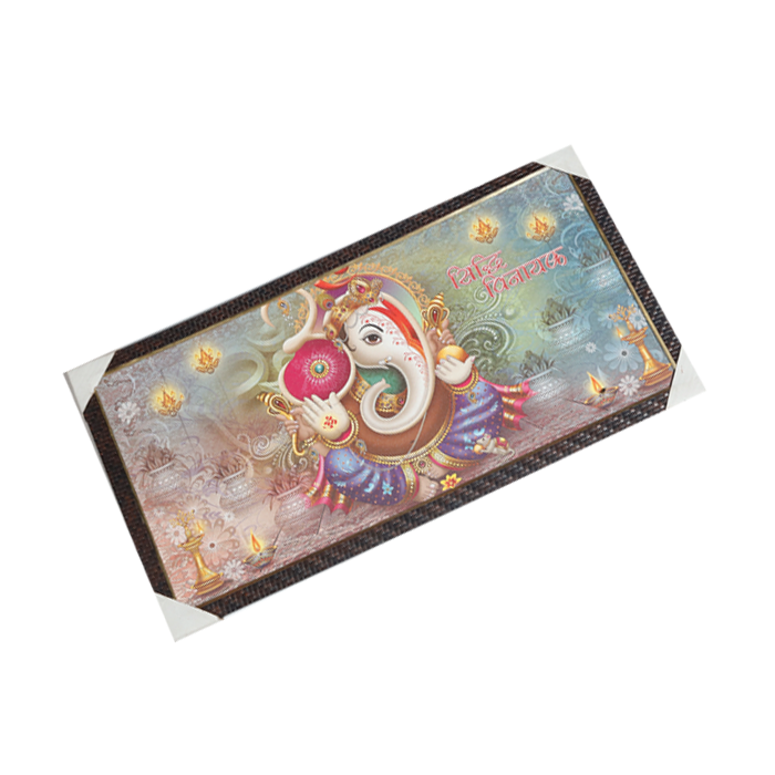 Lord Ganesha Photo Frame - 13 × 25 Inches | For Pooja Temple | Home Decor And Gifts