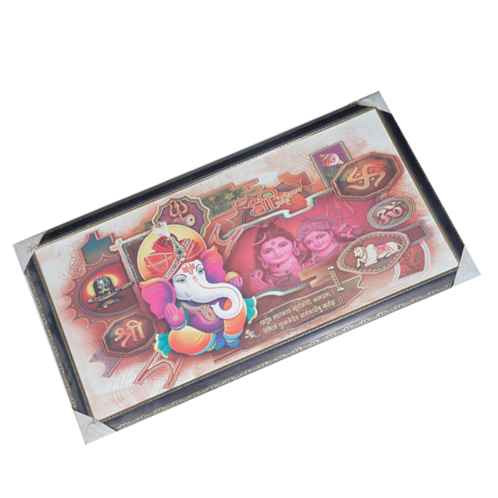 Lord Ganesha Photo Frame - 20 × 40 Inches | For Pooja Temple | Home Decor And Gifts