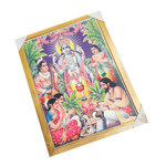 Shree Satyanarayan Bhagwan Photo Frame - 26 × 20 Inches | For Pooja Temple | Home Decor And Gifts