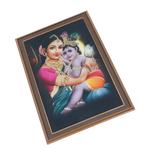 Yashoda Maa With Bal Krishna Photo Frame - 14 × 20 Inches | For Pooja Temple | Home Decor And Gifts