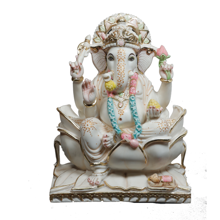 Ganesh Murti Marbul - 12 × 9 Inches