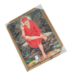 Shree Sai Baba Photo Frame - 17 × 13 Inches | For Pooja Temple | Home Decor And GIfts