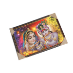 Goddess Radha And Lord Krishan Photo Frame - 13 × 19 Inches | For Pooja Temple | Home Decor And Gifts