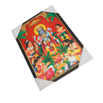 Shree Satyanarayan Bhagwan Photo Frame - 20 × 13 Inches | For Pooja Temple | Home Decor And Gifts