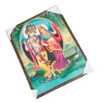 Goddess Radha And Lord Krishan Photo Frame - 20 × 26 Inches | For Pooja Temple | Home Decor And Gifts