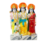 Ram Darbar Marble Dust Murti Idol - 5 × 3 Inches | For Pooja Temple And Home Decor