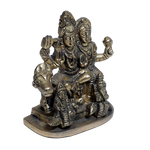 Brass Murti Lord Shiva Family - 3 × 3 Inches | 2 × 2 Inches | For Pooja Temple | Home Decor And Gifts