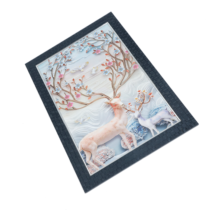 Diamond Painting Deer/Diamond Embroidery Photo Frame - 14 × 20 Inches | For Home Decor And Gifts