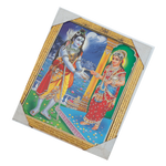 Lord Shiva And Annapurna Devi Mata Photo Frame - 12 × 10 Inches | For Pooja Temple | Home Decor And Gifts
