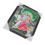 Goddess Radha And Lord Krishan Are Swinging Together Photo Frame - 9 × 13 Inches | For Pooja Temple | Home Decor And Gifts