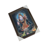 Lord Shiva Shankar Bholenath Photo Frame - 13 × 19 Inches | For Pooja Temple | Home Decor And Gifts